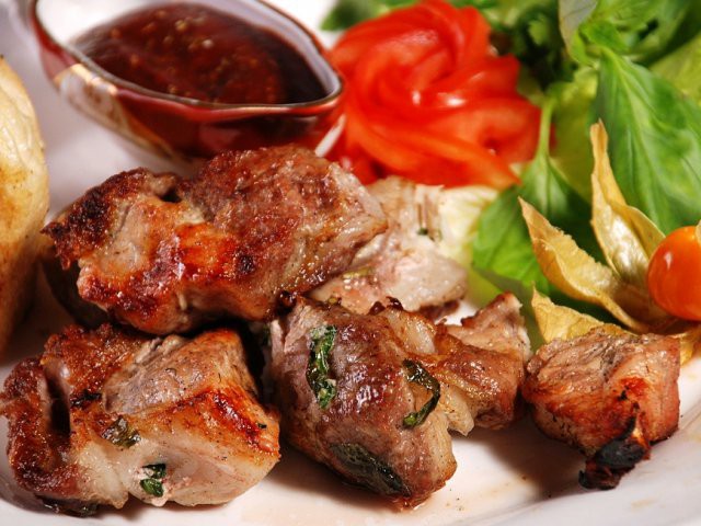 Шашлык из телятины корейки
